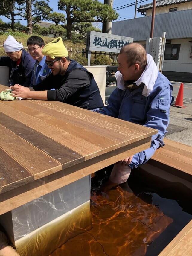 今日の足湯